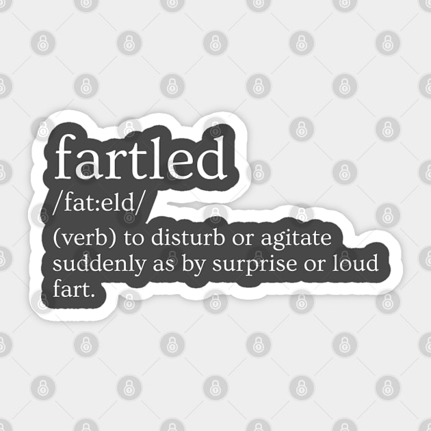 Fartled Sticker by M.Y